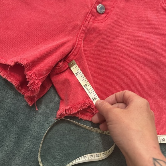 Maurice’s Red Washed Shorts - Picture 6 of 7